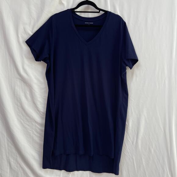 Universal Standard V-Neck T-Shirt Dress Navy US 24 Petite (Large Petite) SS - Picture 8 of 8